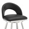 Armen Living Lottech Swivel Bar Stool in Brushed Stainless Steel with Black Faux Leather 840254335400 - alternate 9